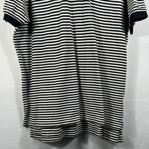 Mens Polo Ralph Lauren Black and White Striped Shirt 0648 - Picture 3 of 12